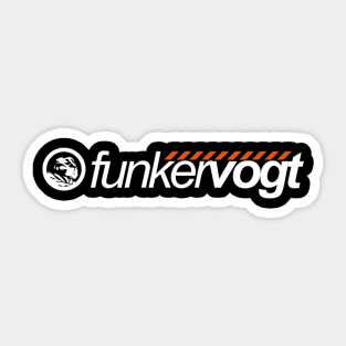 Funker Vogt Official Logo EBM Industrial Power White Orange Signal Sticker
